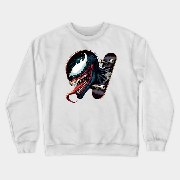 Unleash the Edge: Captivating Anti-Hero Skateboard Art Prints for a Modern and Rebellious Ride! Crewneck Sweatshirt by insaneLEDP